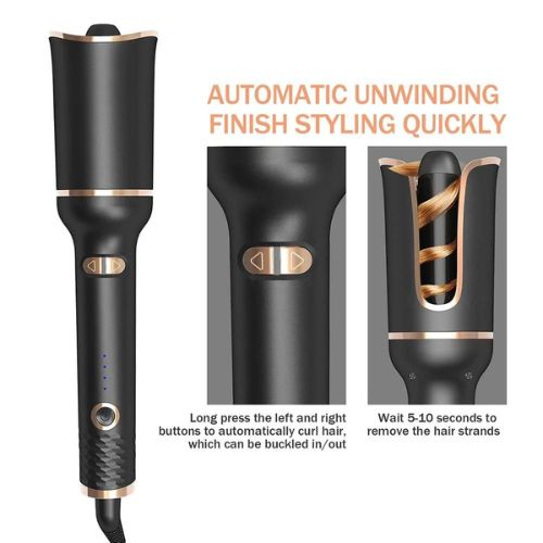 Automatic Hair Curler - Ceramic Auto Curling Iron with Digital Temperature Control
