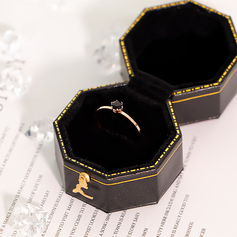 Solitaire Bezel Moissanite Ring 1ct