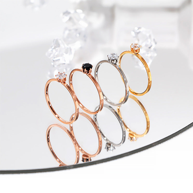 Solitaire Bezel Moissanite Ring 1ct