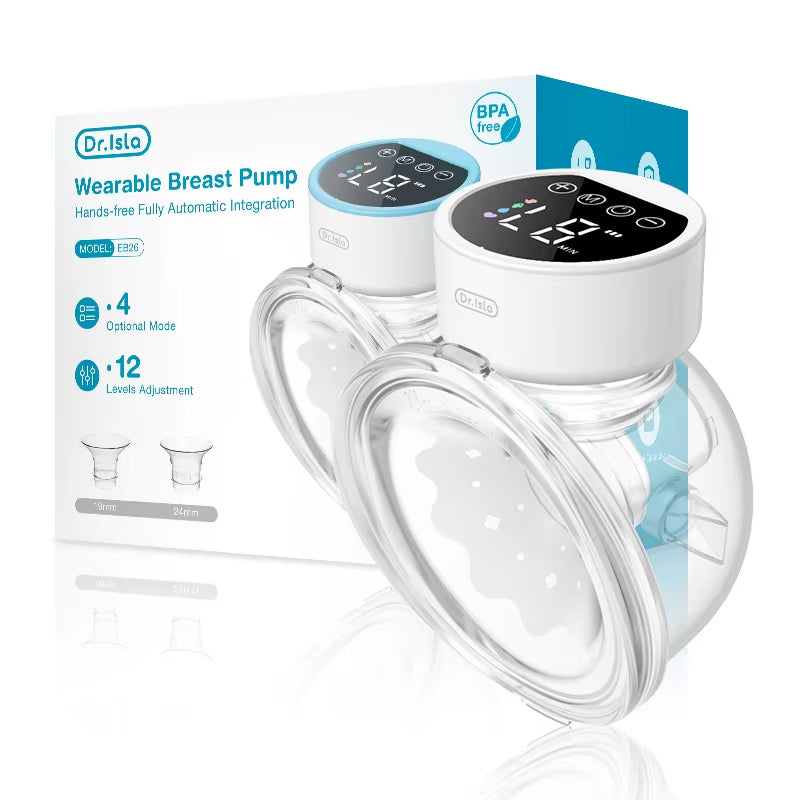 Wearable Electric Breast Pump – Hands-Free Comfort for Modern Moms 4 Modes 12 Levels Portable Hands Free Breast Pump Silent Comfort