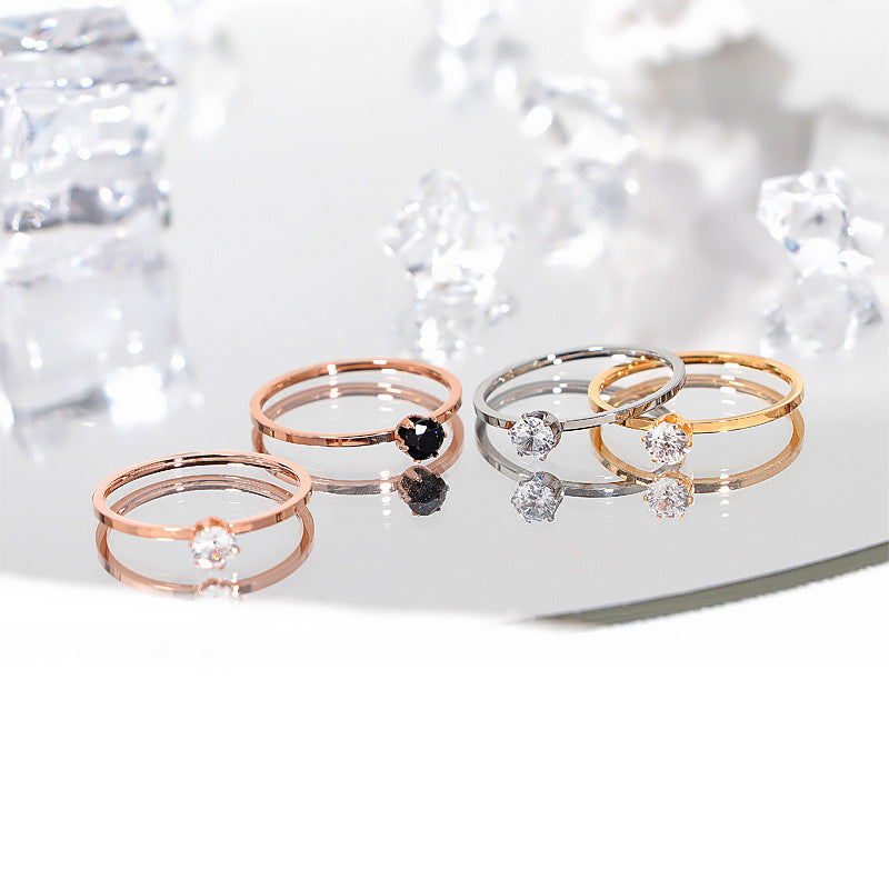 Solitaire Bezel Moissanite Ring 1ct