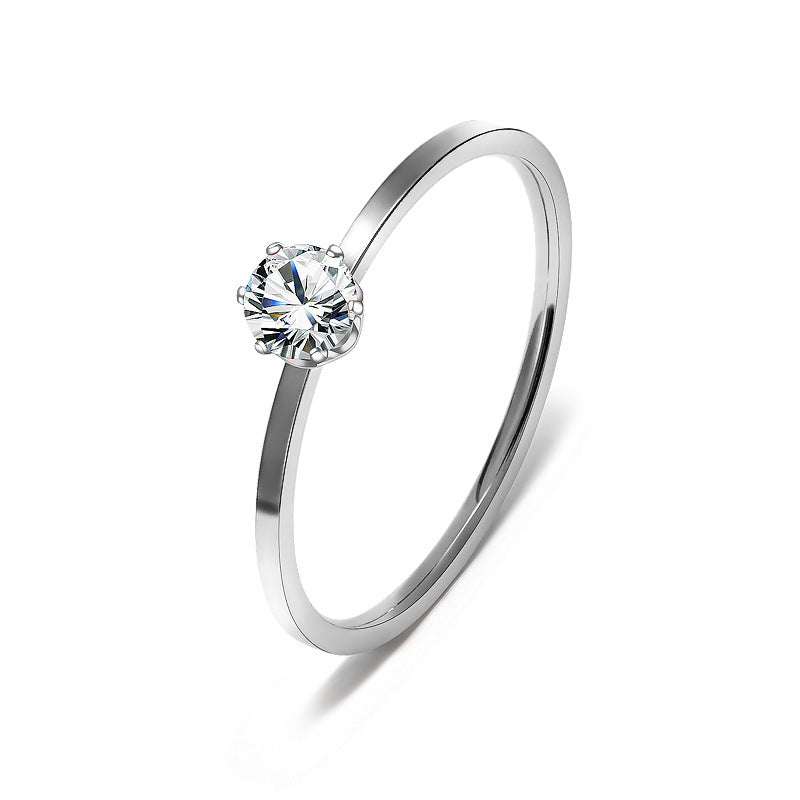 Solitaire Bezel Moissanite Ring 1ct