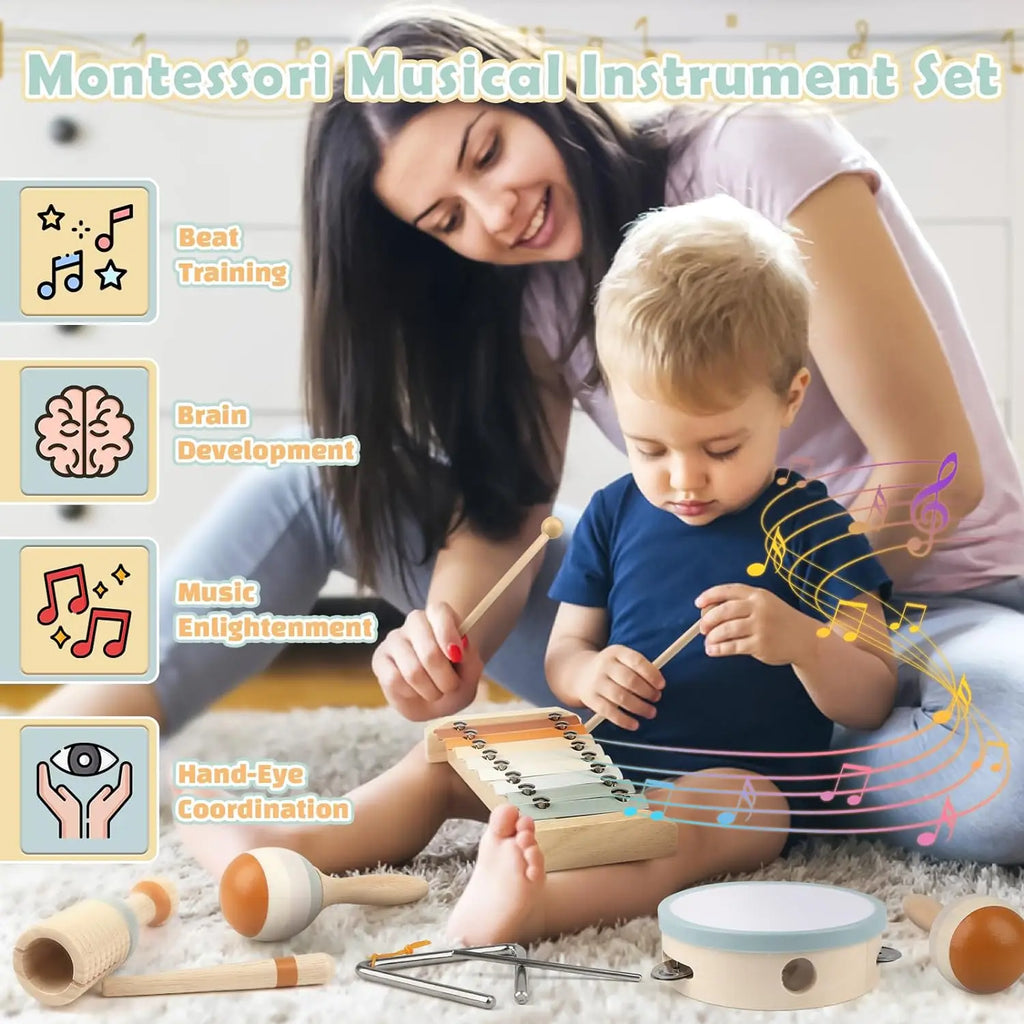 Wooden Musical Rattel Set for Toddlers
