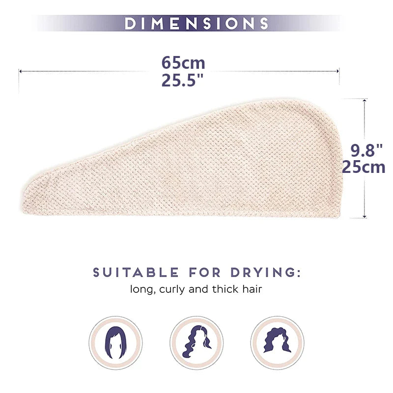Quick-Dry Microfiber Hair Towel