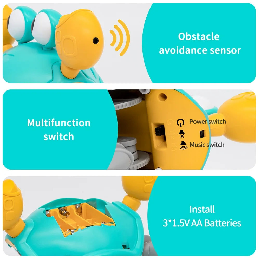 Dancing Crab Toy for Babies Crawling Interactive Crabs