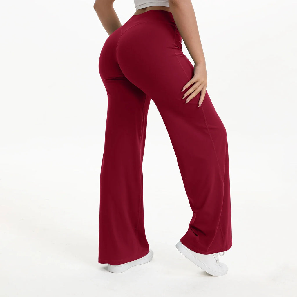 Women’s Softmotion Straight Leg Bottoms Yoga Pants – High Waisted Workout Trousers for Training, Running & Lounge