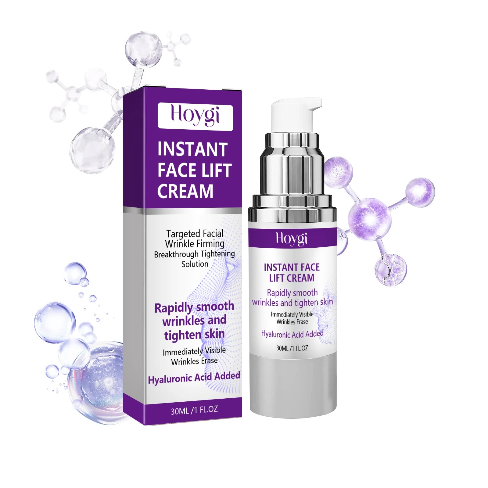 2 Minutes Facial Lifting Day and Night Cream Contains Retinol, Hyaluronic Acid and Collagen - Moisturizing Lotion Suitable for All Light Skin Tone, No Fragrance, Absorption of 2 Minutes