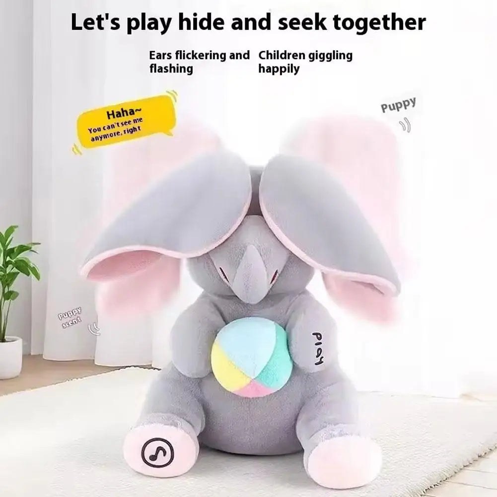Peek-A-Boo Singing Elephant Plush Toy – Interactive Musical Stuffed Animal