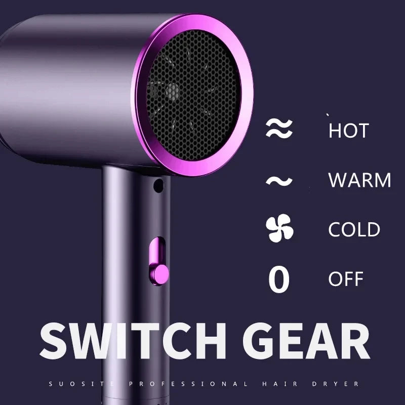 5-in-1 Professional Hair Dryer, with Hot and Cold Air Functionality - Lightweight and Thermostatic Styling Tool for Smooth Hair