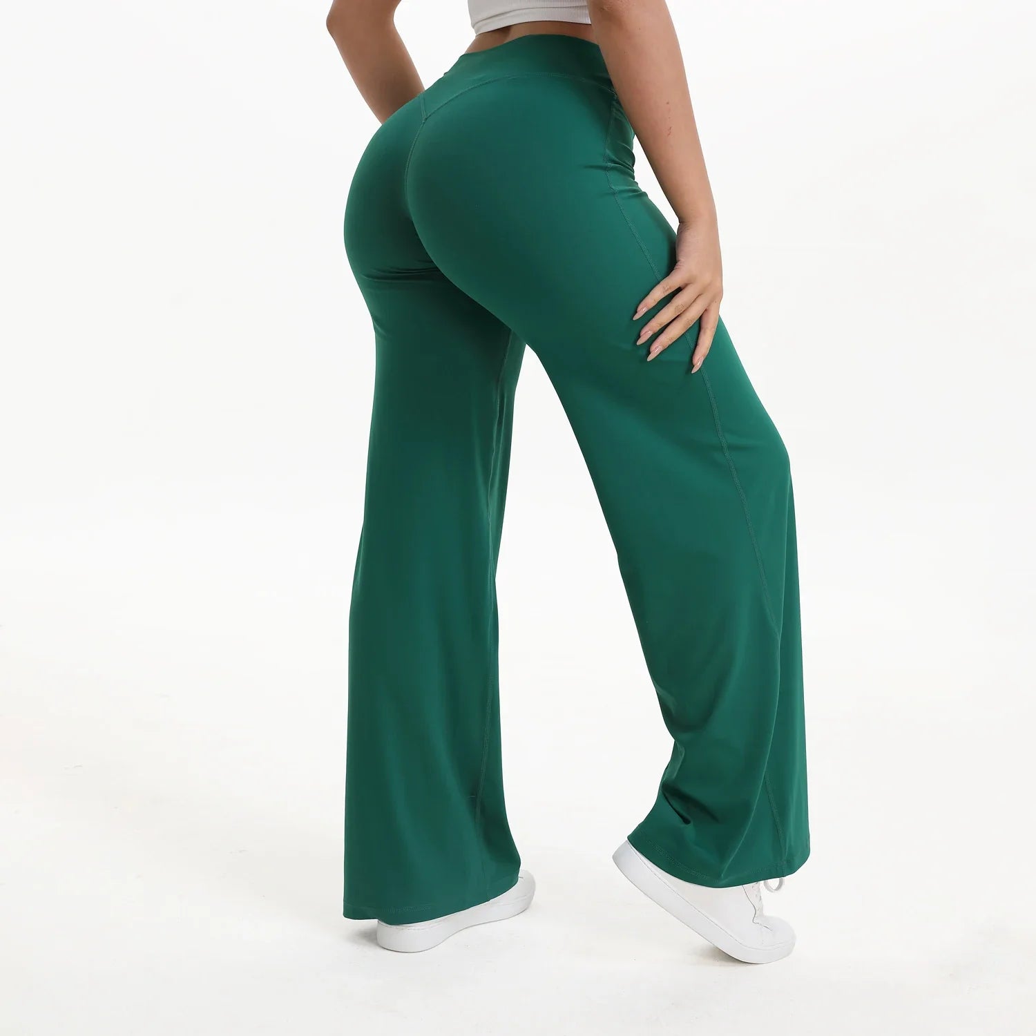 Women’s Softmotion Straight Leg Bottoms Yoga Pants – High Waisted Workout Trousers for Training, Running & Lounge