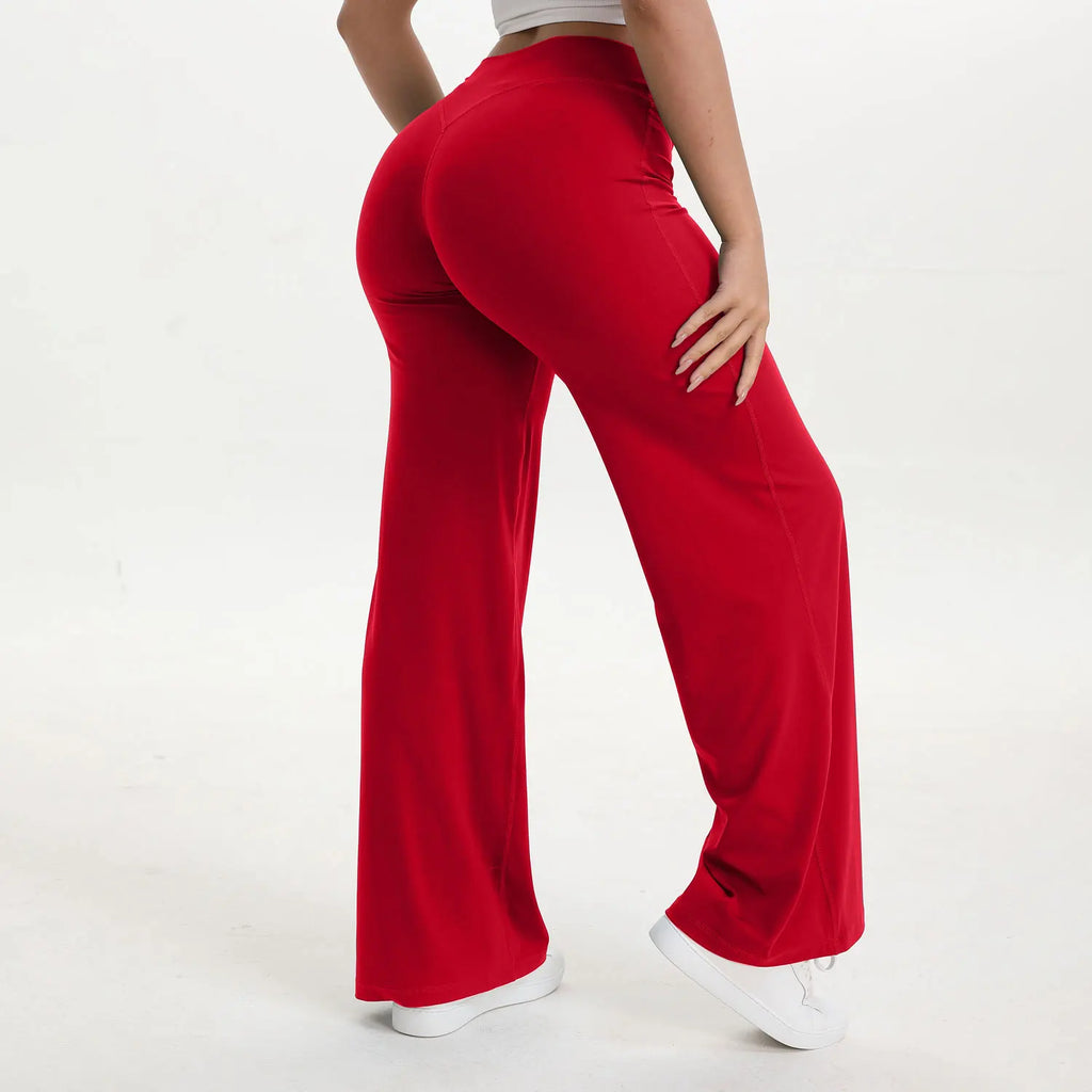 Women’s Softmotion Straight Leg Bottoms Yoga Pants – High Waisted Workout Trousers for Training, Running & Lounge