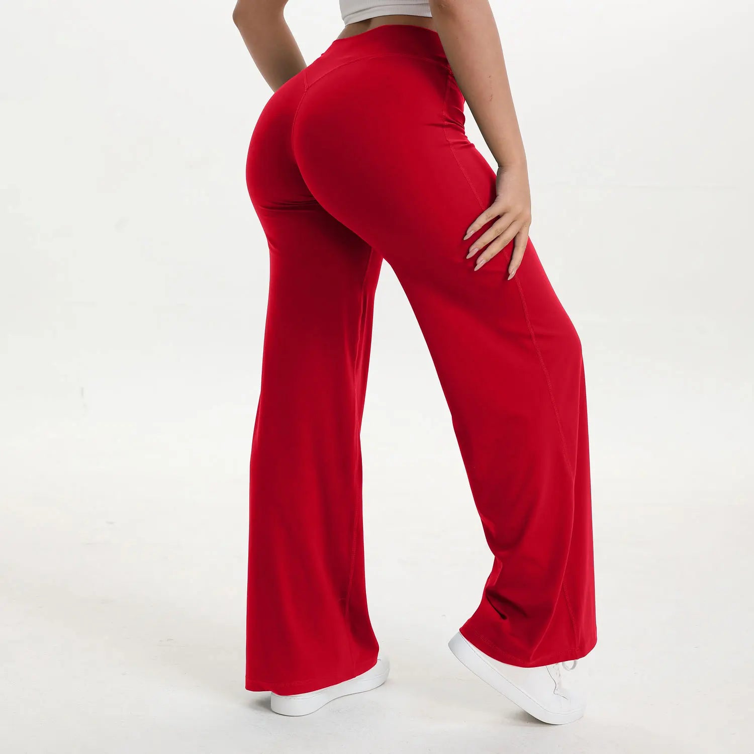 Women’s Softmotion Straight Leg Bottoms Yoga Pants – High Waisted Workout Trousers for Training, Running & Lounge