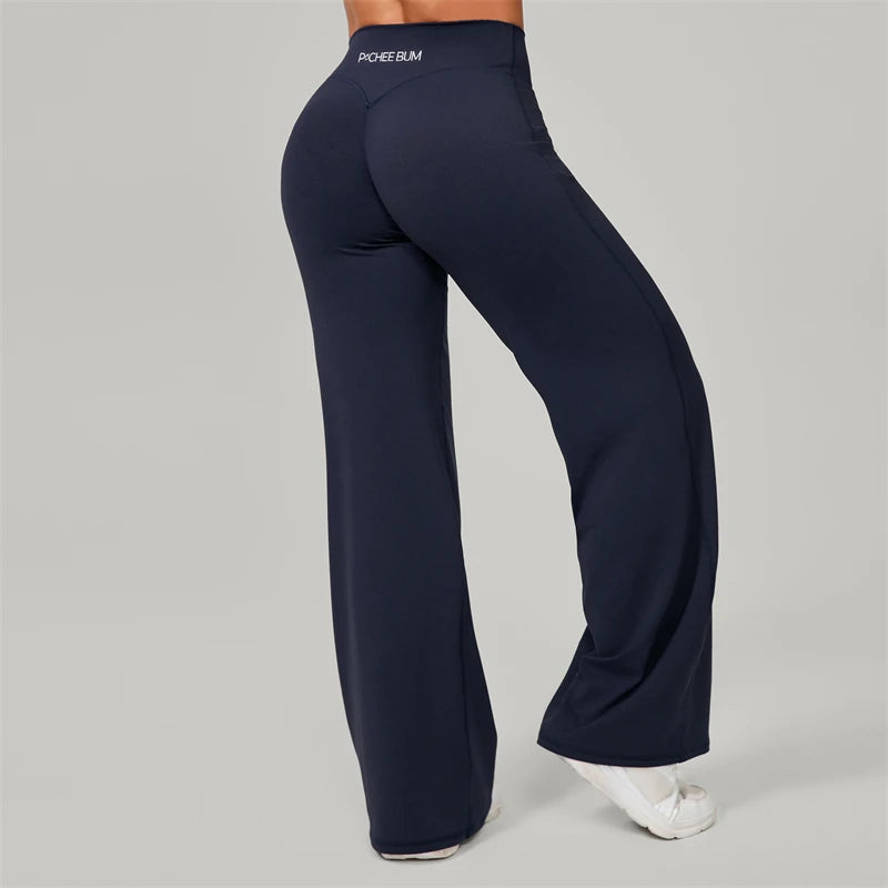 Women’s Softmotion Straight Leg Bottoms Yoga Pants – High Waisted Workout Trousers for Training, Running & Lounge