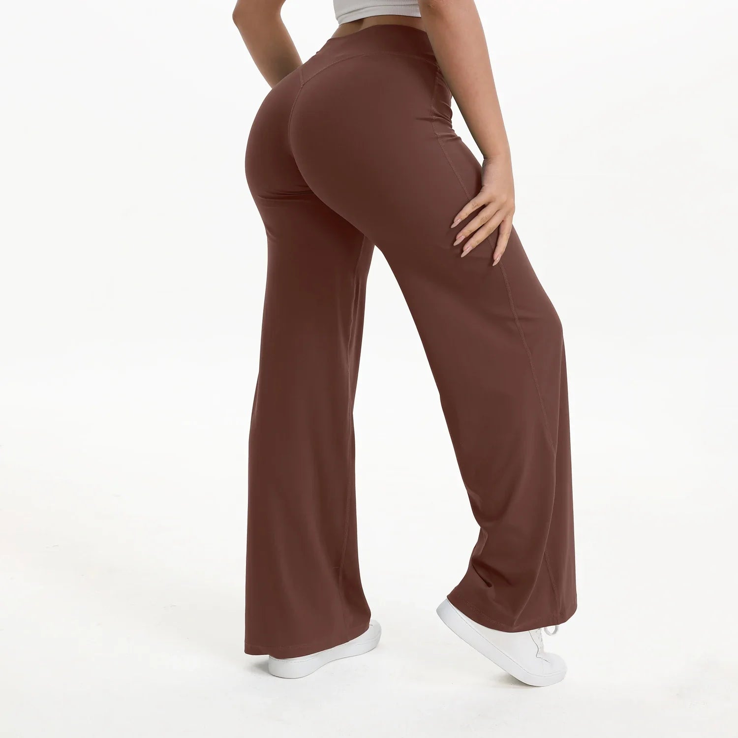 Women’s Softmotion Straight Leg Bottoms Yoga Pants – High Waisted Workout Trousers for Training, Running & Lounge