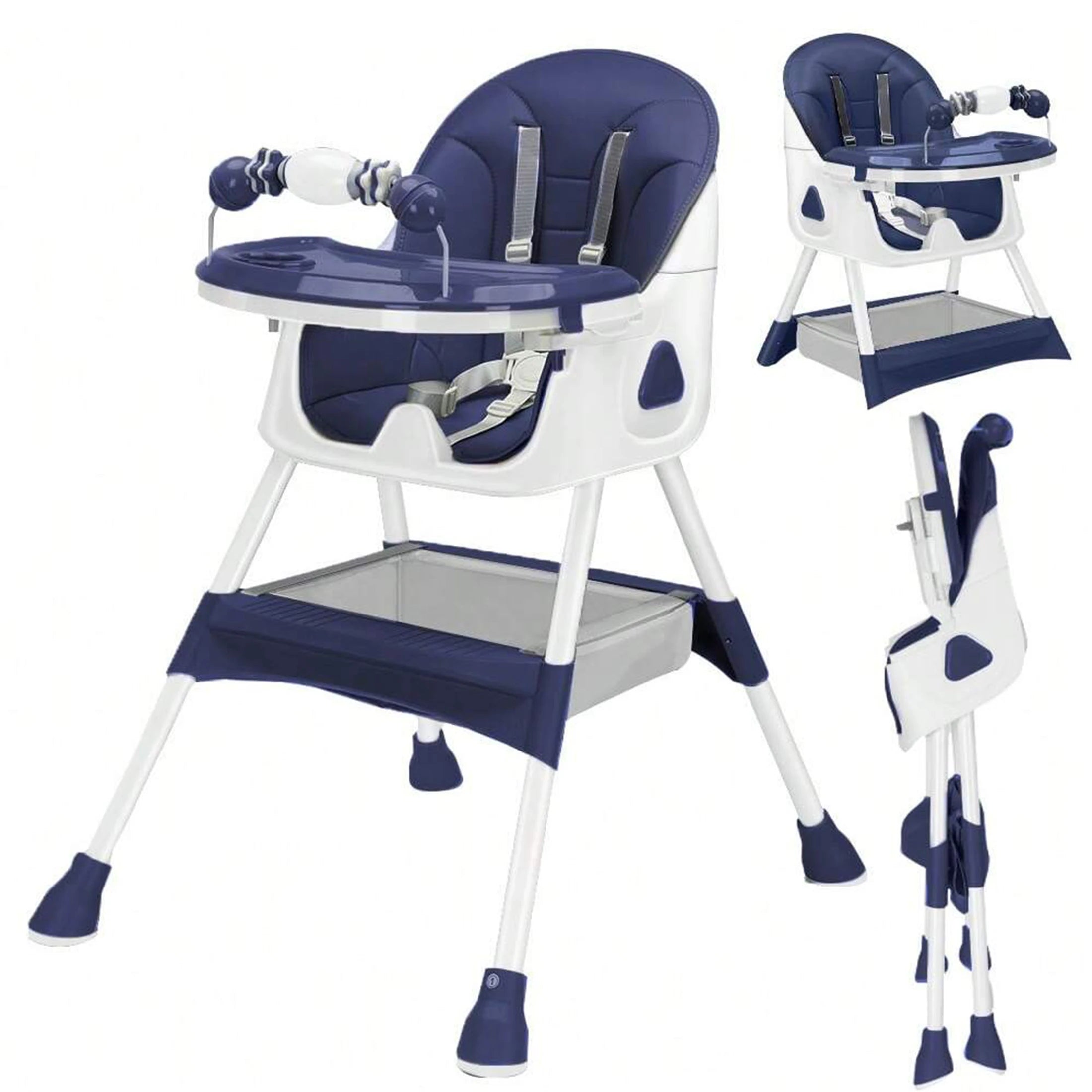 Convertible High Chair with Tray & Cup Holder