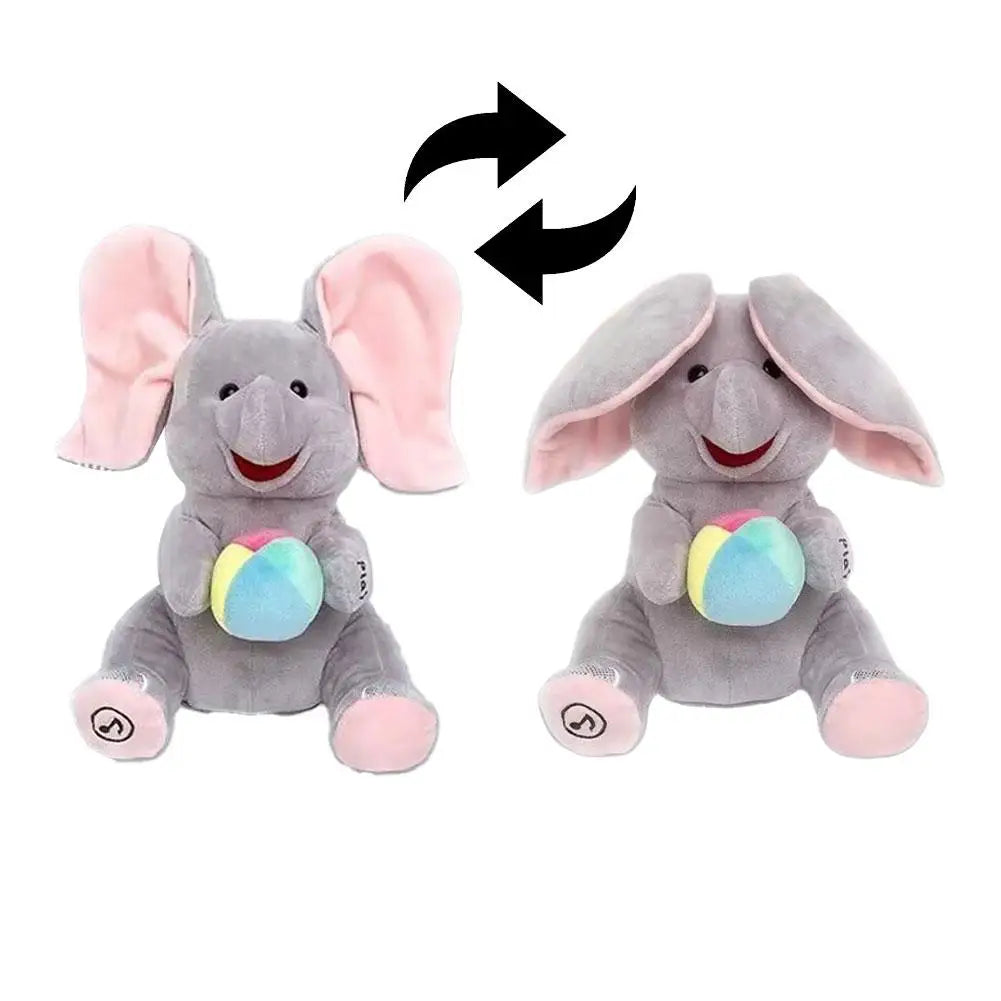 Peek-A-Boo Singing Elephant Plush Toy – Interactive Musical Stuffed Animal