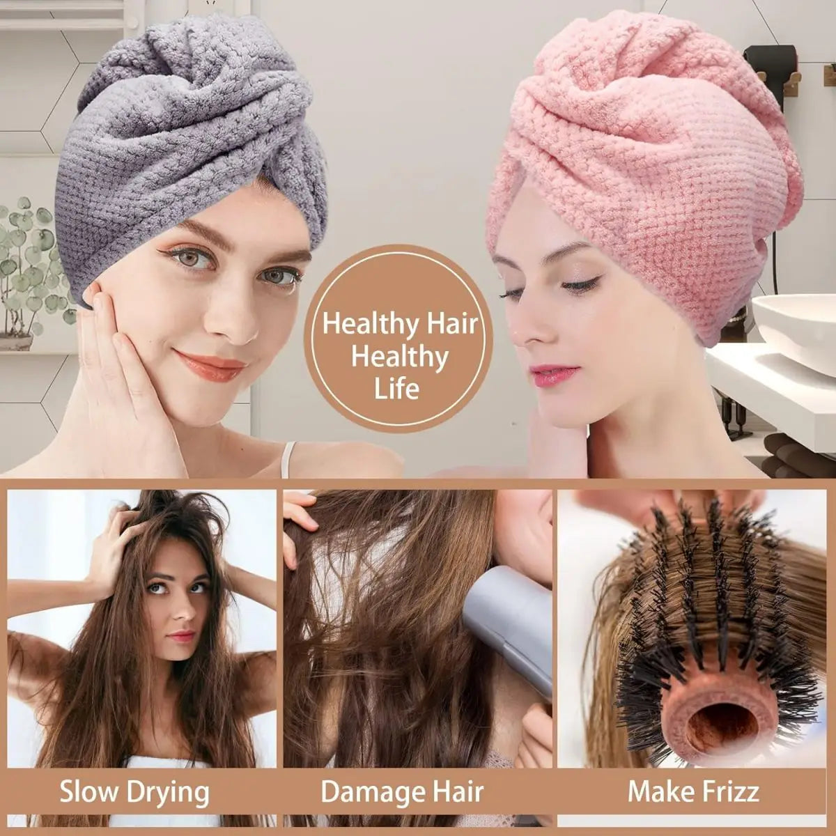 Quick-Dry Microfiber Hair Towel