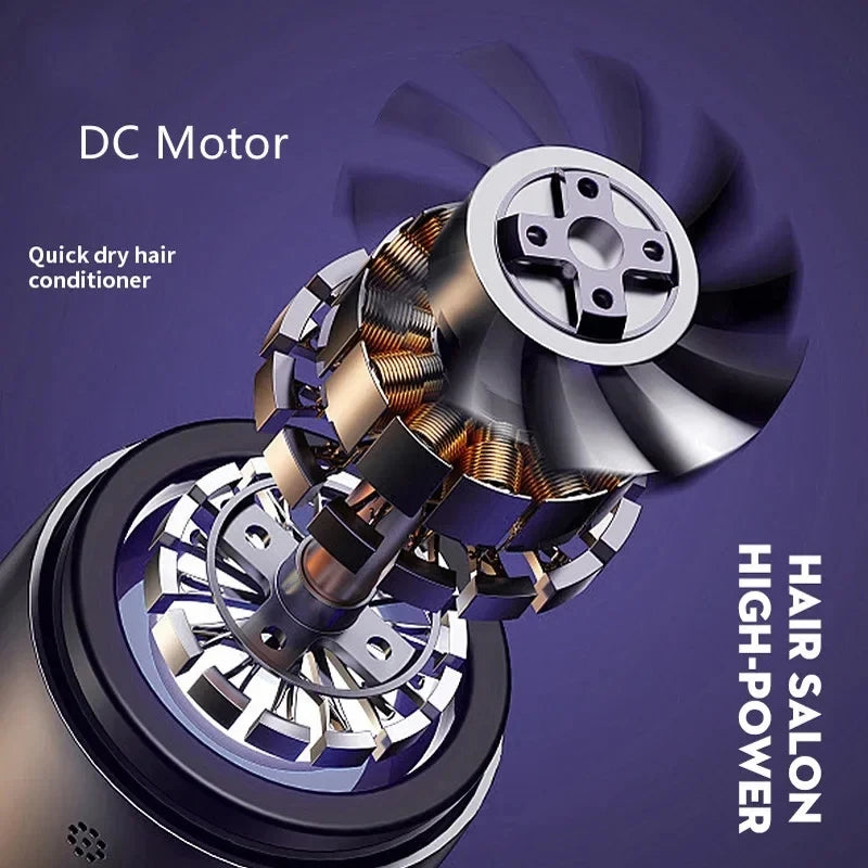 5-in-1 Professional Hair Dryer, with Hot and Cold Air Functionality - Lightweight and Thermostatic Styling Tool for Smooth Hair