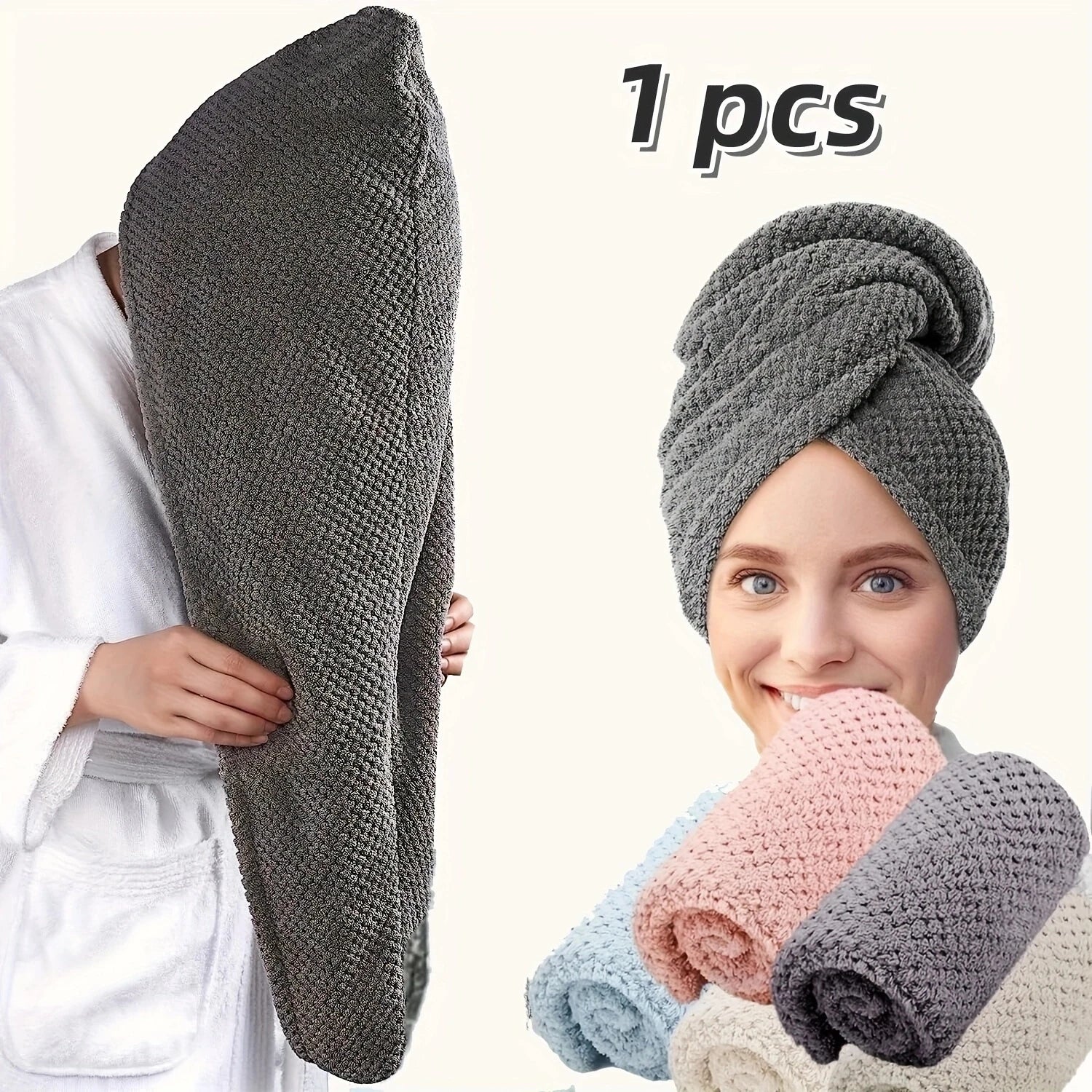 Quick-Dry Microfiber Hair Towel