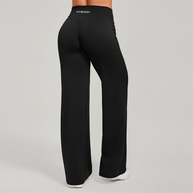 Women’s Softmotion Straight Leg Bottoms Yoga Pants – High Waisted Workout Trousers for Training, Running & Lounge