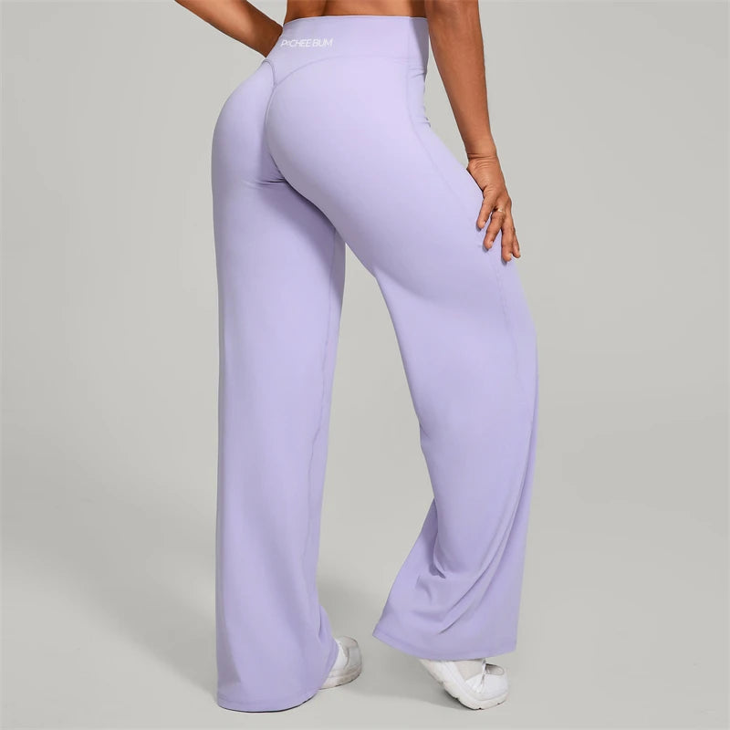 Women’s Softmotion Straight Leg Bottoms Yoga Pants – High Waisted Workout Trousers for Training, Running & Lounge