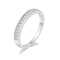 Luxurious Moissanite Diamond 7 Stone Silver Ring – S925 Platinum Plated
