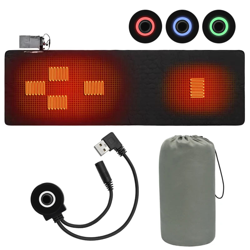 LITEGUEST USB Heated Yoga Matt, Sleeping Matt – Warm & Portable for Outdoor Comfort