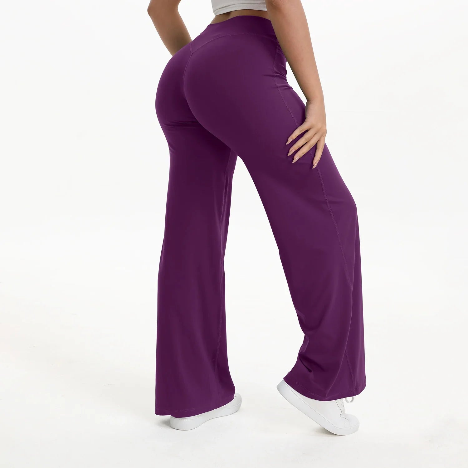 Women’s Softmotion Straight Leg Bottoms Yoga Pants – High Waisted Workout Trousers for Training, Running & Lounge
