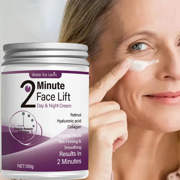 2 Minutes Facial Lifting Day and Night Cream Contains Retinol, Hyaluronic Acid and Collagen - Moisturizing Lotion Suitable for All Light Skin Tone, No Fragrance, Absorption of 2 Minutes