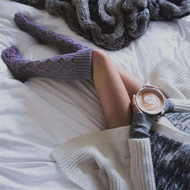 Hot Selling Woolen Socks Thickened Stockings Woolen Ball Socks Pile Up Socks Winter New Stockings  Bow Knots Woolen balls