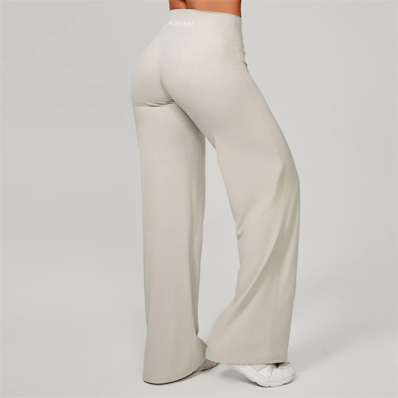 Women’s Softmotion Straight Leg Bottoms Yoga Pants – High Waisted Workout Trousers for Training, Running & Lounge