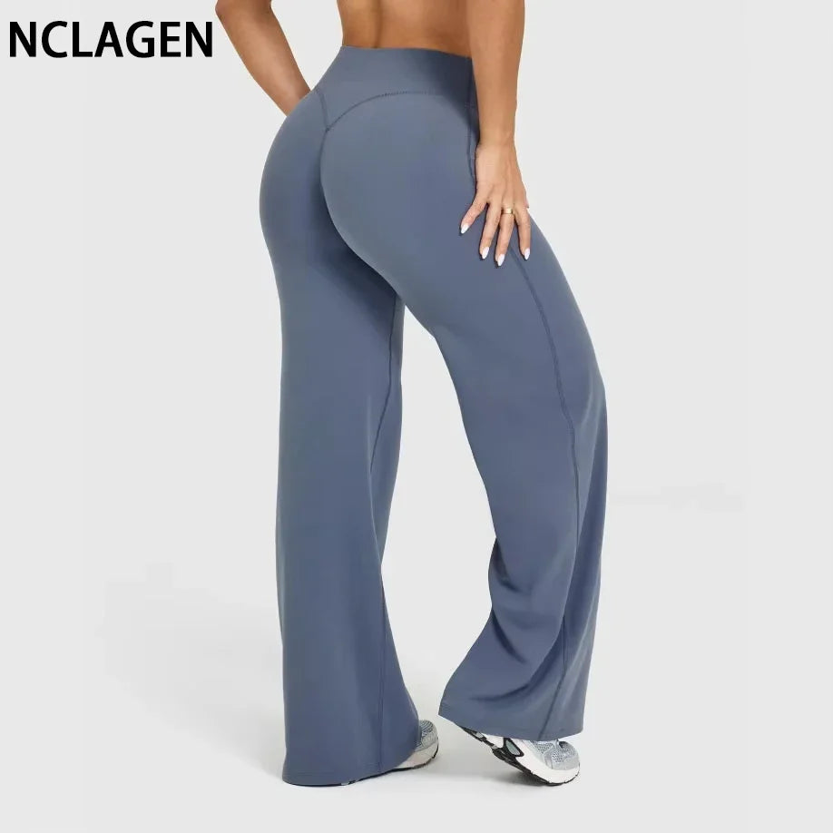 Women’s Softmotion Straight Leg Bottoms Yoga Pants – High Waisted Workout Trousers for Training, Running & Lounge
