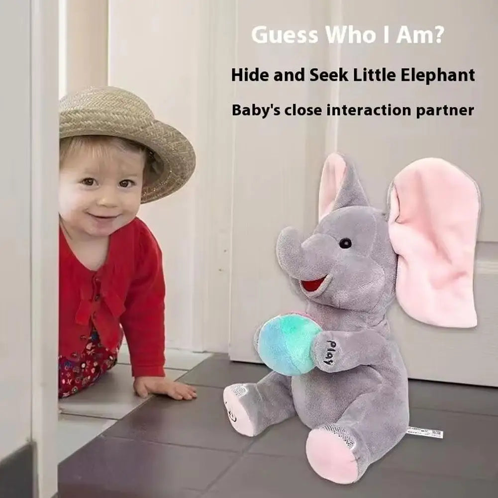 Peek-A-Boo Singing Elephant Plush Toy – Interactive Musical Stuffed Animal