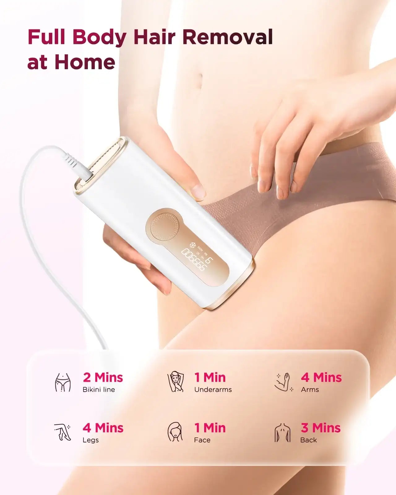 Laser Epilator – IPL Hair Removal Machine for Body, Bikini & Face (Men & Women)