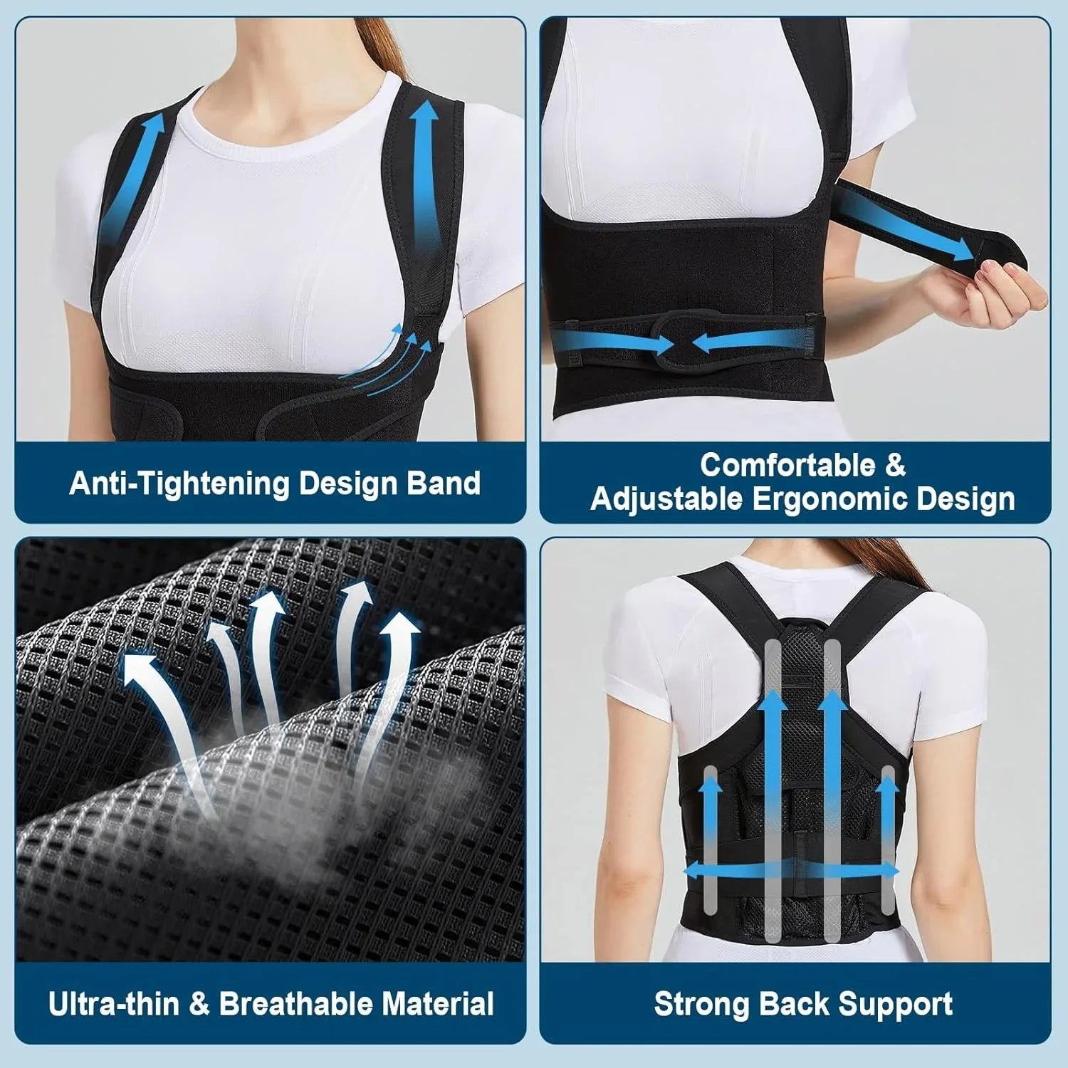 PostureFix™ posture corrector for back pain, Luxury posture support brace, Anti Hunch Back Posture Corrector Brace