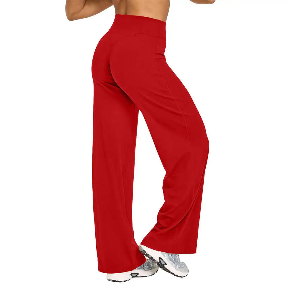 Women’s Softmotion Straight Leg Bottoms Yoga Pants – High Waisted Workout Trousers for Training, Running & Lounge