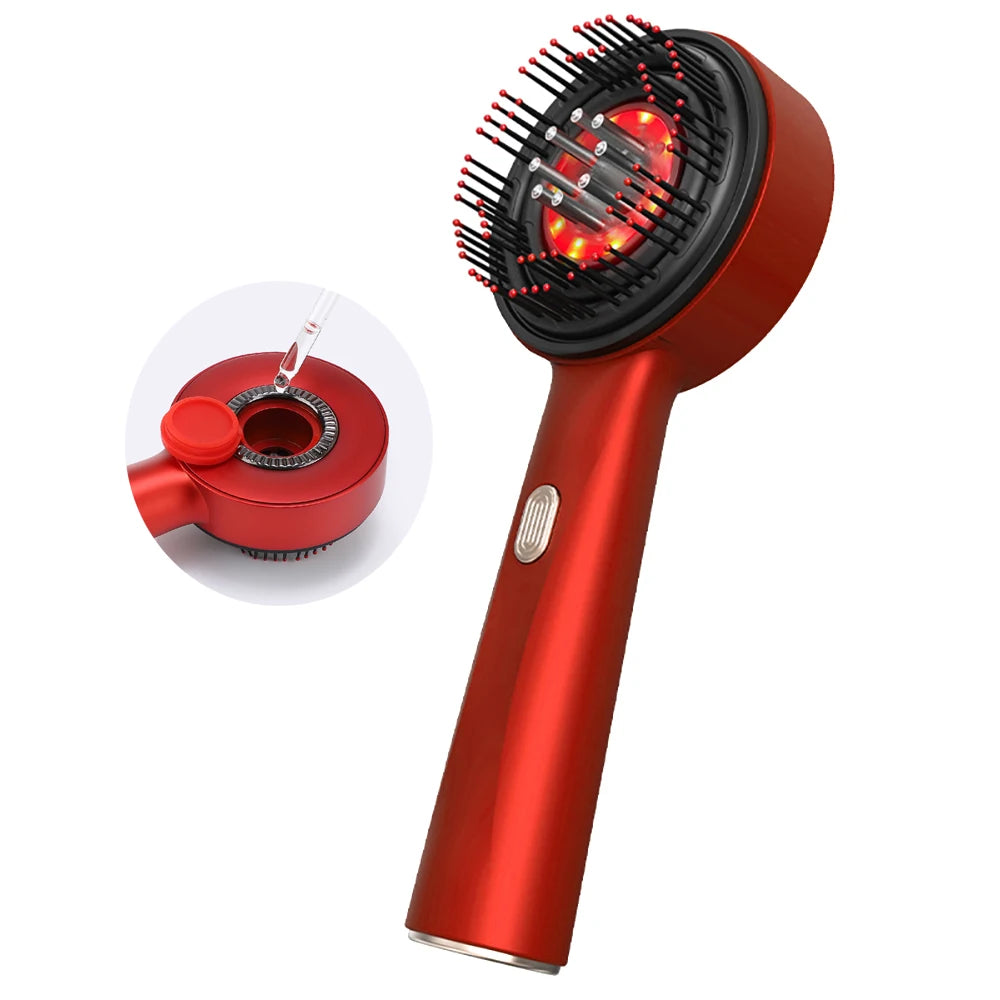 Electric Head Massager Hair Growth Comb Scalp Relax Massager LED Light Therapy Oil Applicator Anti-Hair Loss Hair Care Hairbrush