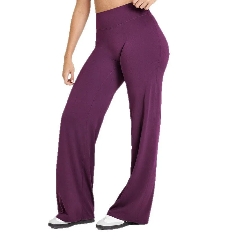 Women’s Softmotion Straight Leg Bottoms Yoga Pants – High Waisted Workout Trousers for Training, Running & Lounge
