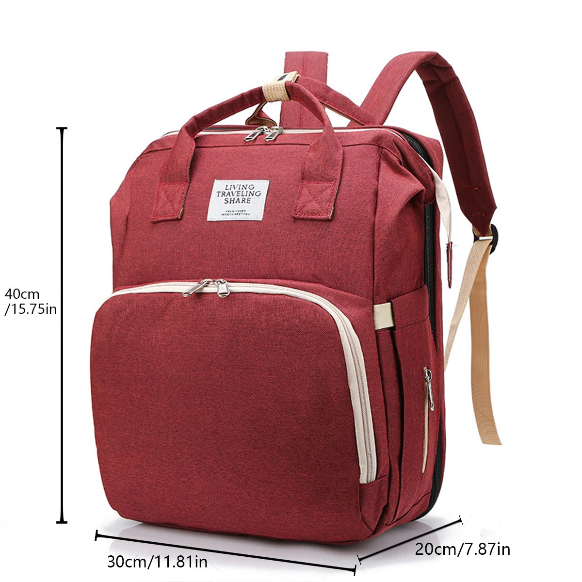 3 In 1 Diaper Bag Backpack Foldable Baby Bed Waterproof