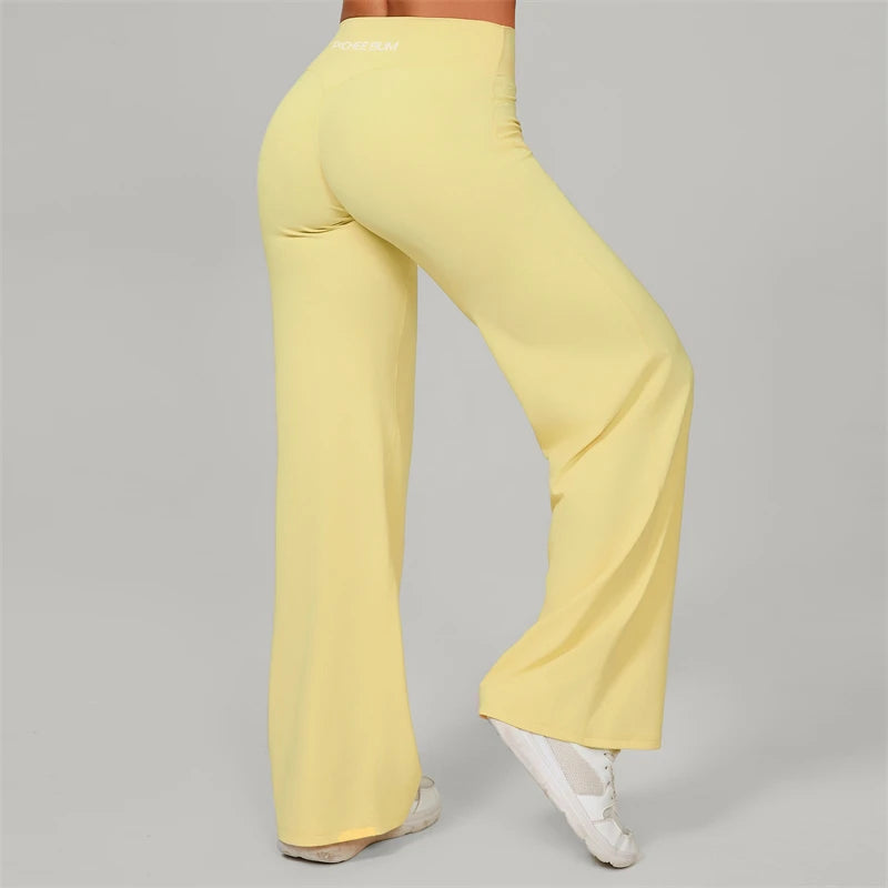 Women’s Softmotion Straight Leg Bottoms Yoga Pants – High Waisted Workout Trousers for Training, Running & Lounge