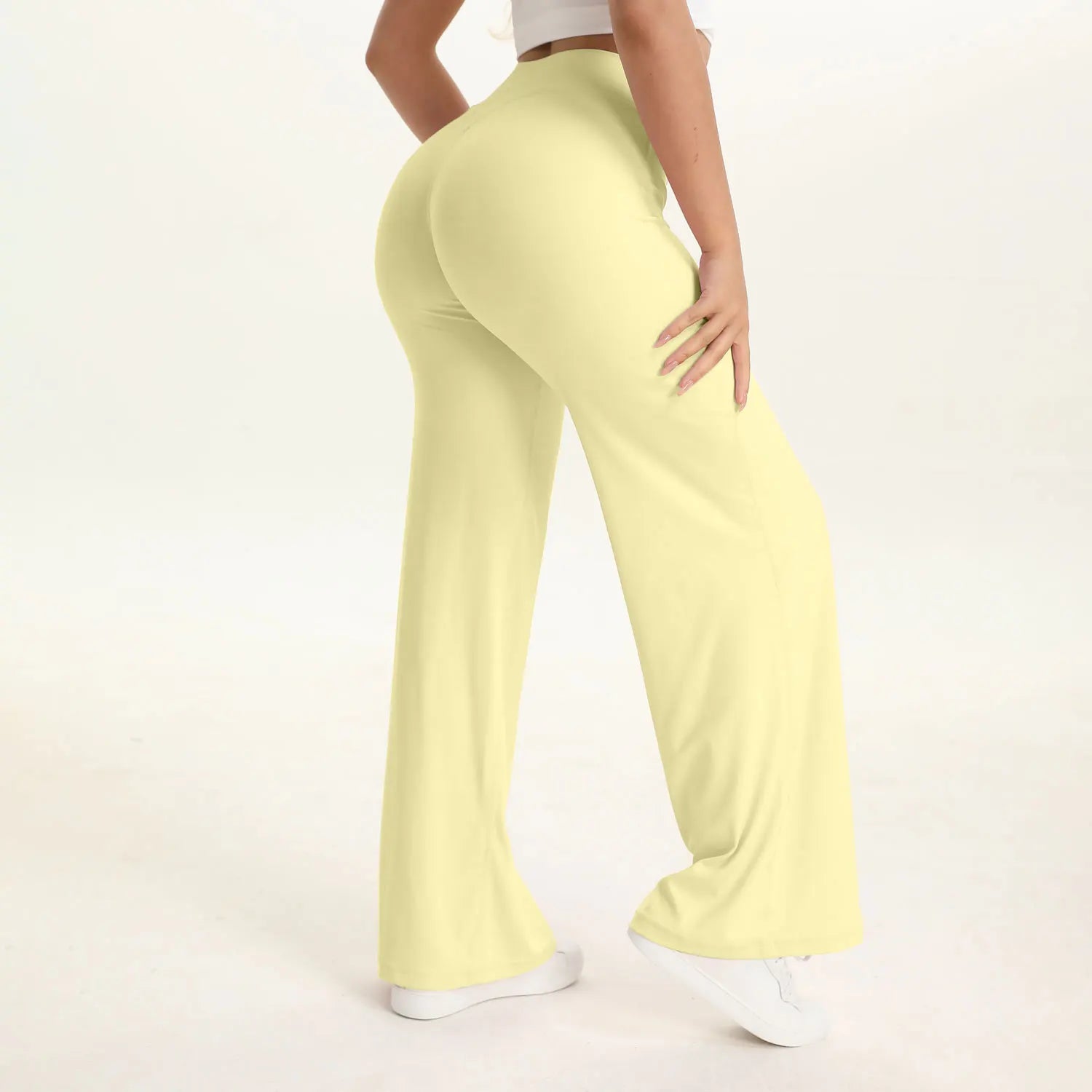 Women’s Softmotion Straight Leg Bottoms Yoga Pants – High Waisted Workout Trousers for Training, Running & Lounge