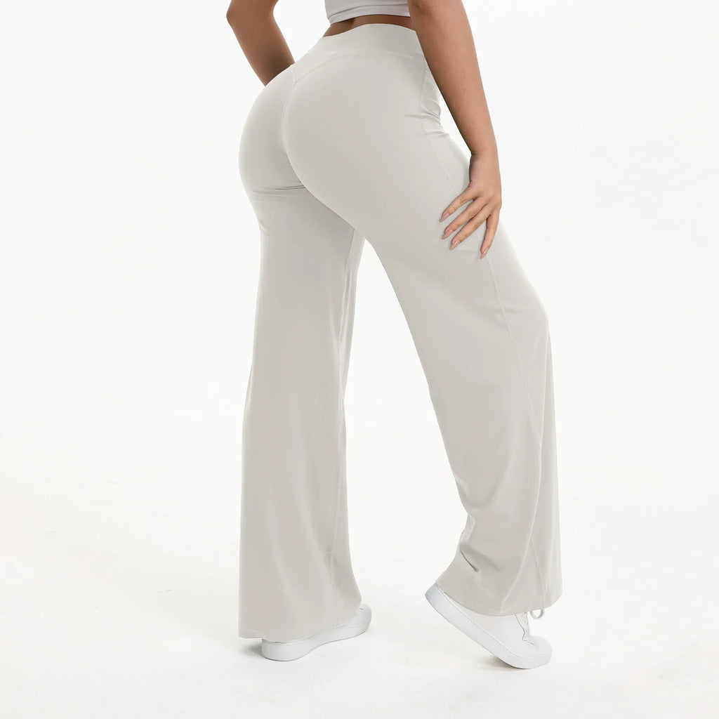 Women’s Softmotion Straight Leg Bottoms Yoga Pants – High Waisted Workout Trousers for Training, Running & Lounge