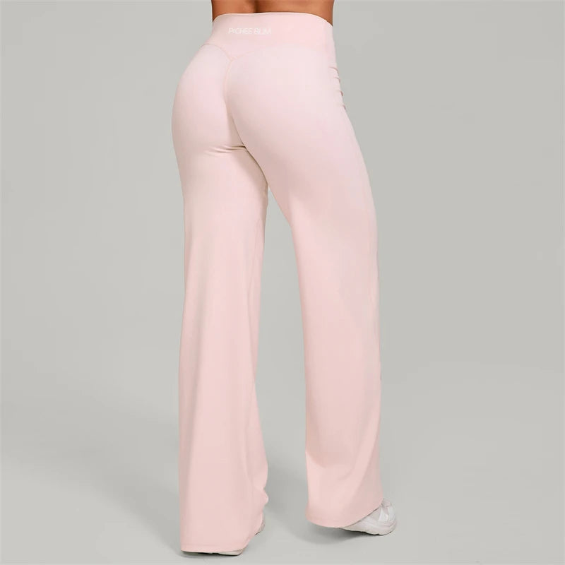 Women’s Softmotion Straight Leg Bottoms Yoga Pants – High Waisted Workout Trousers for Training, Running & Lounge