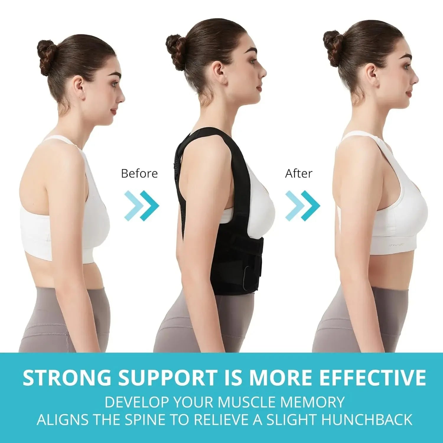 PostureFix™ posture corrector for back pain, Luxury posture support brace, Anti Hunch Back Posture Corrector Brace