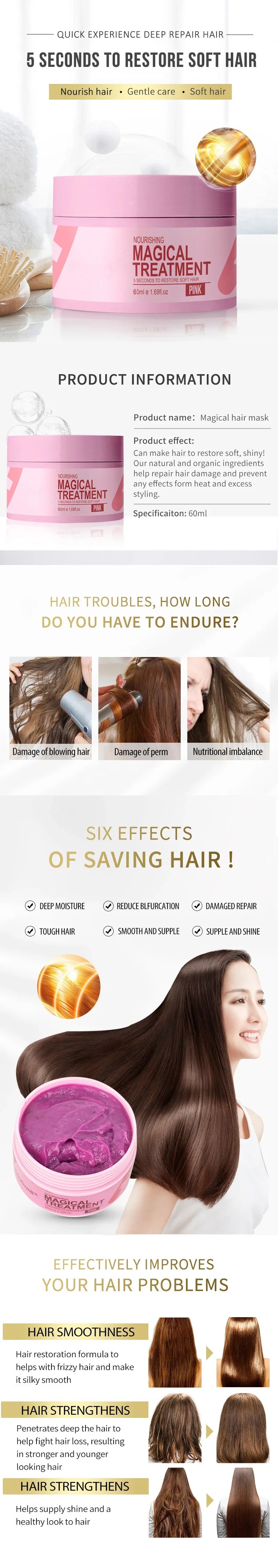 Magical 5-Second Hair Repair Mask – 60ml