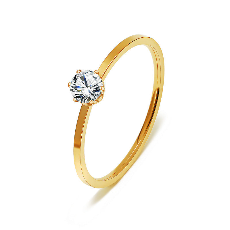 Solitaire Bezel Moissanite Ring 1ct