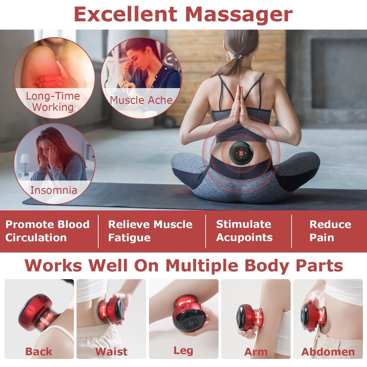 Electric Cupping Therapy Massage - Vacuum Therapy Cupping Therapy Device /Temperature and Suction