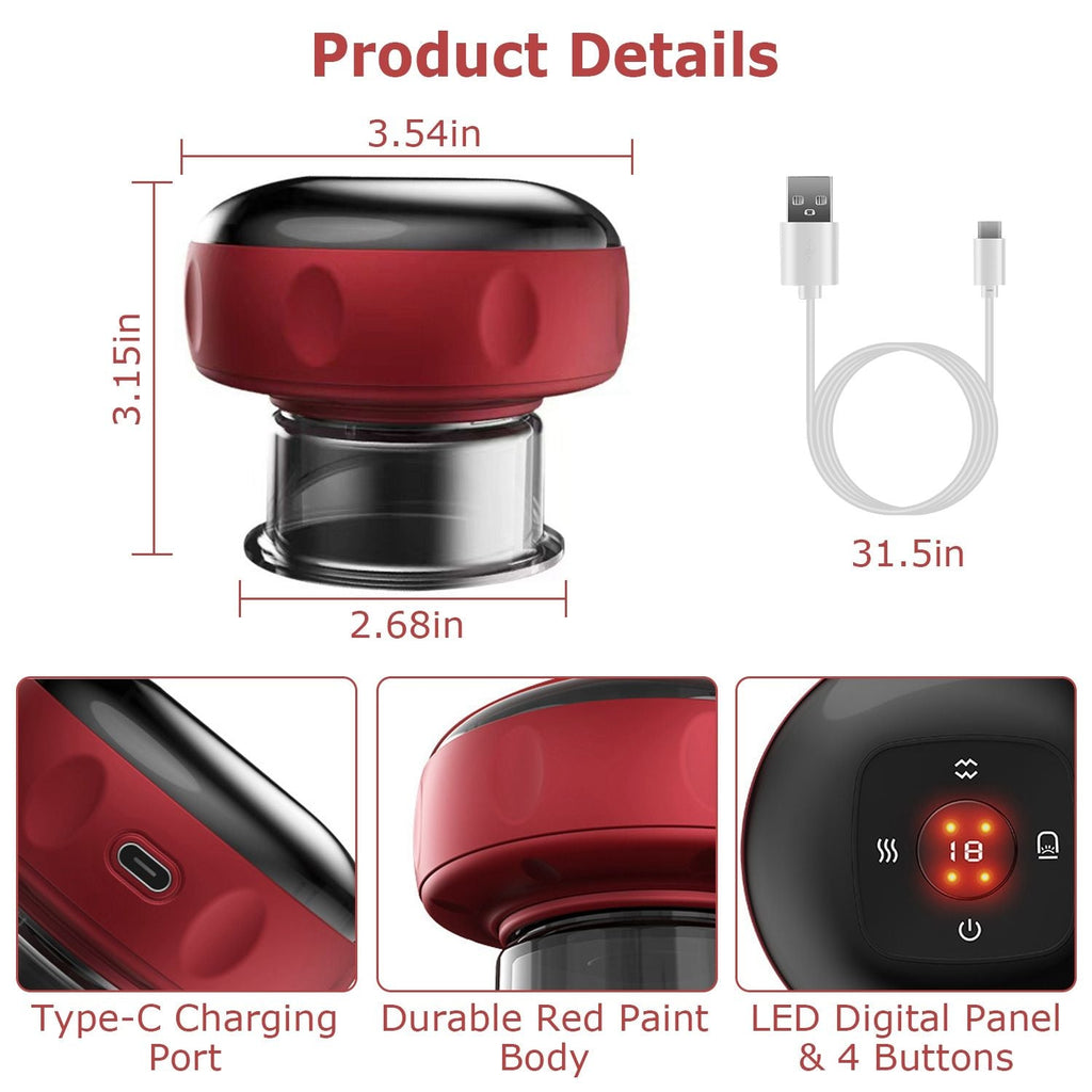 Electric Cupping Therapy Massage - Vacuum Therapy Cupping Therapy Device /Temperature and Suction