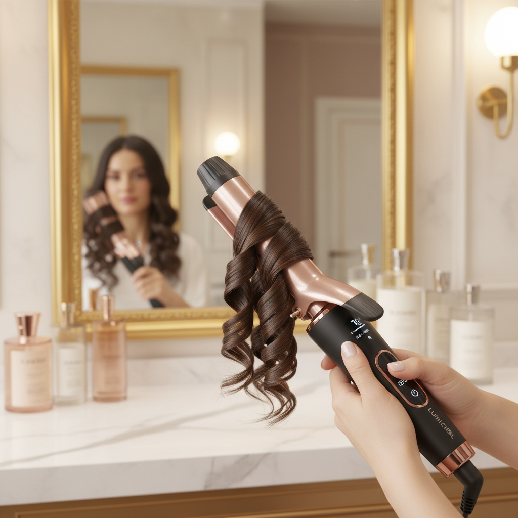 Automatic Hair Curler - Ceramic Auto Curling Iron with Digital Temperature Control